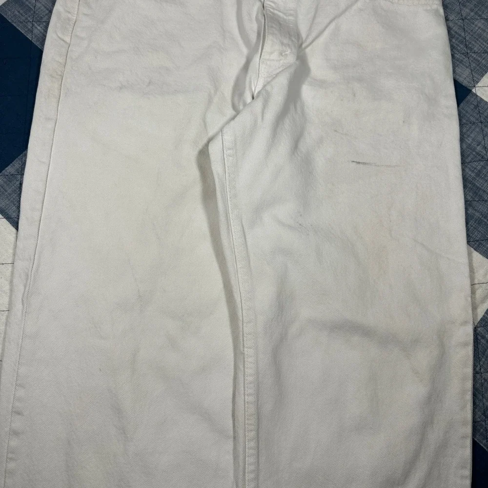 Vintage 90s Levis 550 Relaxed Fit Jeans White Denim Made in USA 36x30 00550-4841